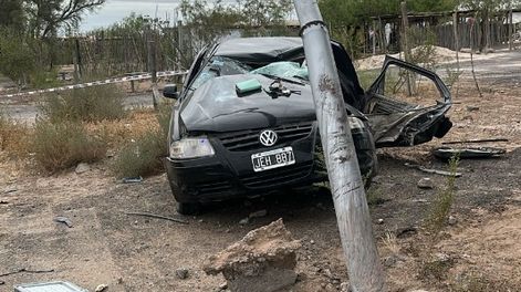 Tragedia en Caucete: identificaron a la joven que perdió la vida tras chocar contra un pilar