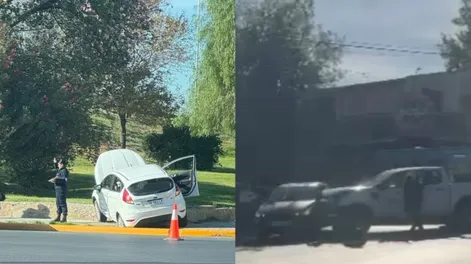 Dos fuertes choques en menos de 100 metros en una zona transitada de Santa Lucía