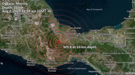 Sismo de magnitud 5,9 sacudió el sur de México