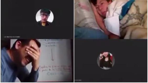 “¡Pero Sebas!”: la reacción de profesor al ver a un alumno tirado en la cama en plena clase