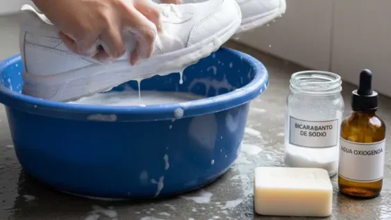 El truco casero de un experto en limpieza para que las zapatillas blancas queden como nuevas.