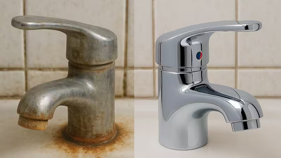 como limpiar el sarro de los grifos y las manchas amarillentas del inodoro en un instante: el truco viral