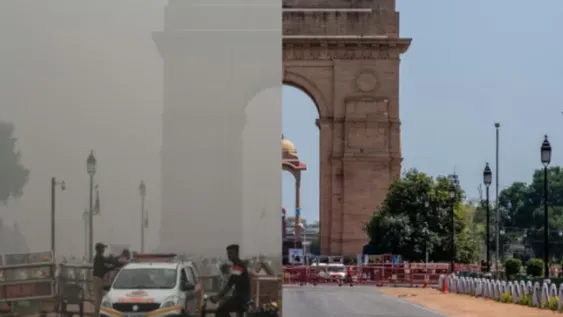 Por la cuarentena, el aire es hasta un 50% más puro en India