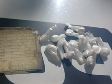 Los envoltorios de cocaína secuestrados por la Policía. Los envoltorios de cocaína secuestrados por la Policía.