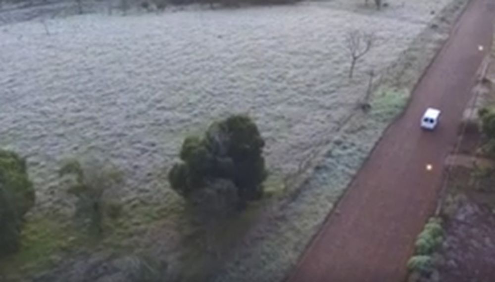Impactante: mirá las heladas en Misiones captadas desde un drone