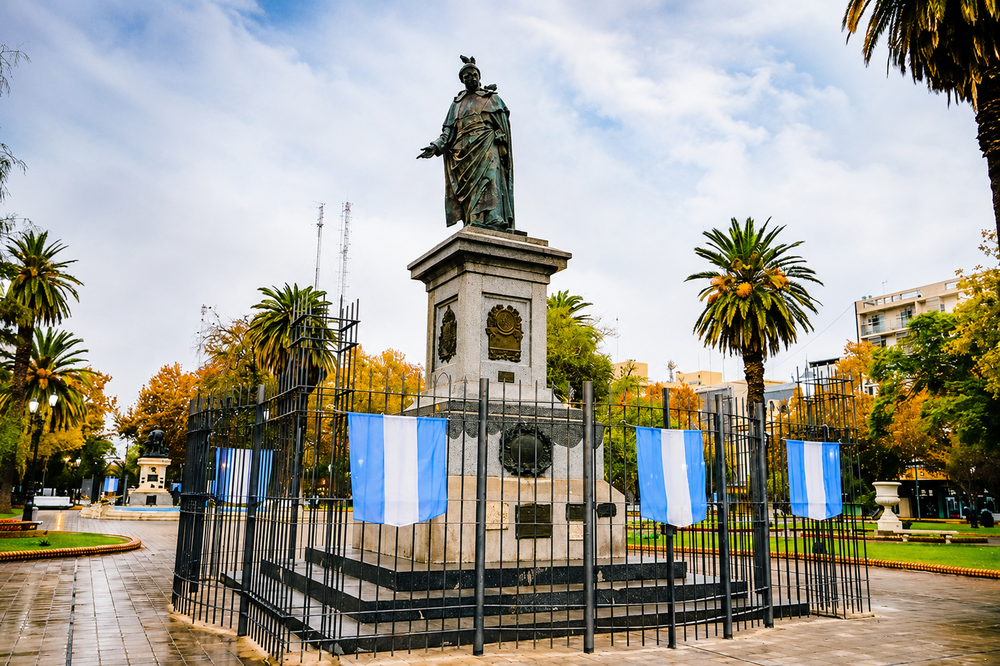 Plaza 25 de Mayo. Imagen mejorada con IA.