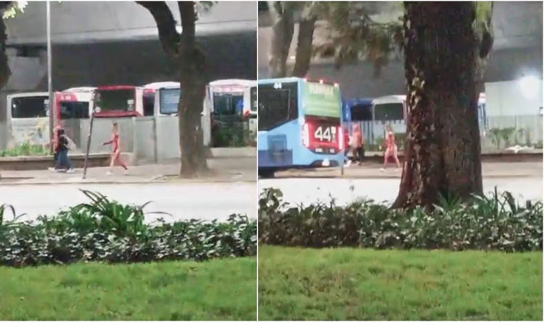 Video de Candela Arizaga caminando desorientada.
