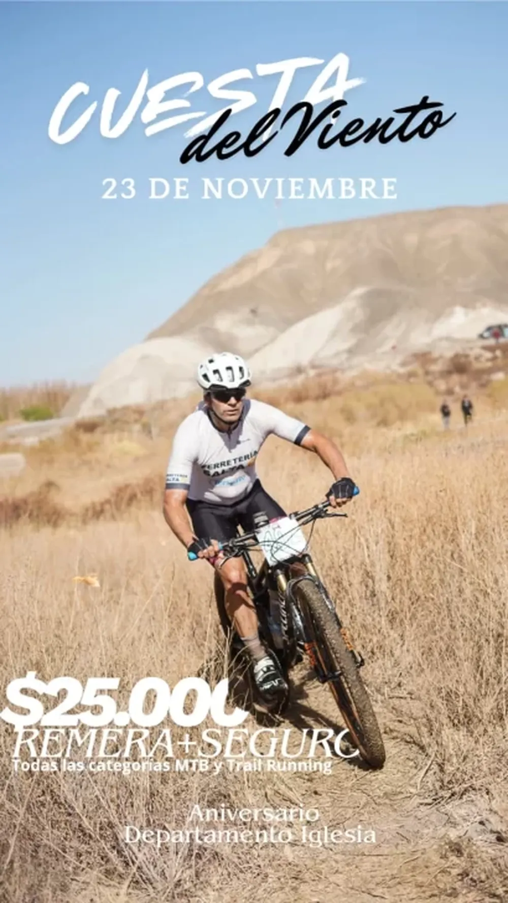 Invitación. Iglesia festejará un nuevo aniversario y el Desafío Cuesta del Viento se presenta como uno de los eventos más importantes.