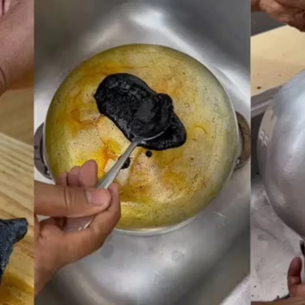 Mostró el truco definitivo para eliminar suciedad pegada en las ollas y se volvió viral