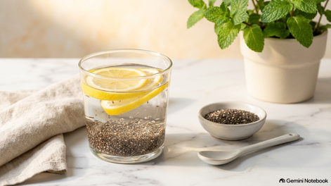 ni manzanilla ni jengibre: el truco natural para desinflamar el abdomen con semillas de chia y limon