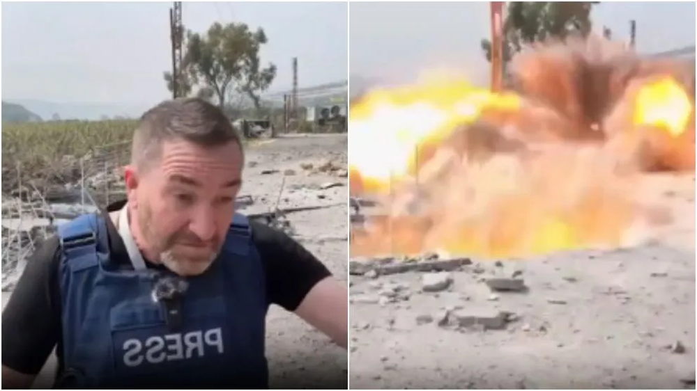 Video estremecedor: un misil explotó a metros de periodistas en vivo y sobrevivieron de milagro &nbsp;