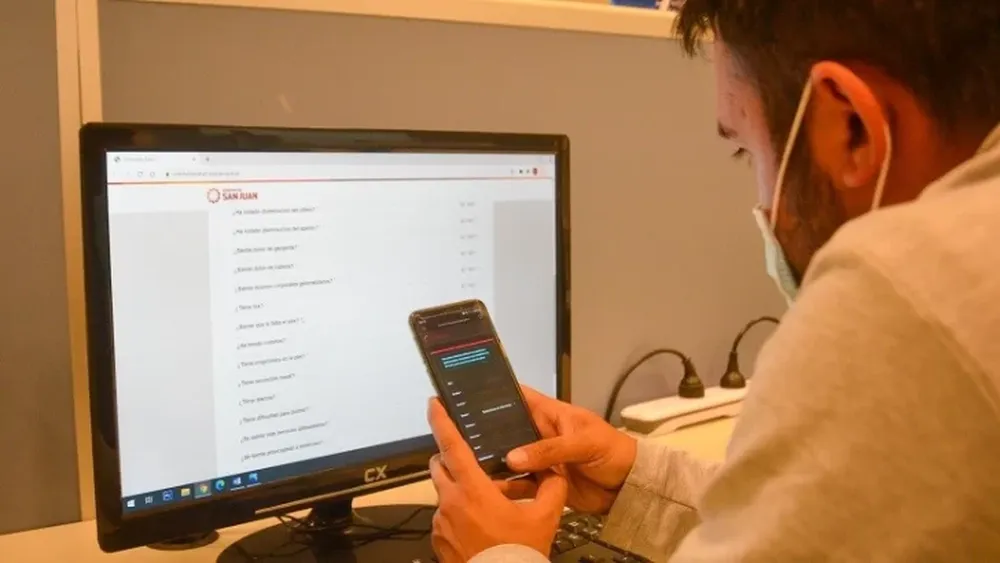 Cómo es la entrevista online que debe responder un sanjuanino que tiene síntomas de Covid-19