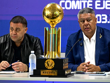 Pablo Toviggino y Claudio Tapia durante la reunión en AFA del Comité Ejecutivo de la Liga Profesional. Pablo Toviggino y Claudio Tapia durante la reunión en AFA del Comité Ejecutivo de la Liga Profesional.