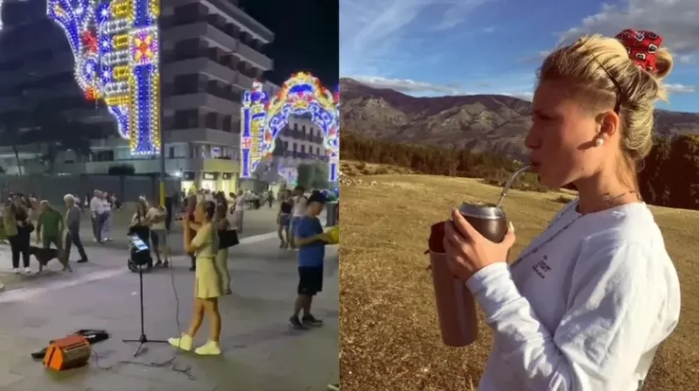 Una argentina cantó cumbia en las calles de Italia y la reacción de la gente causó furor