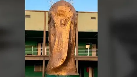 Crearon una Copa del Mundo gigante para festejar el Día del Estudiante