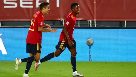 Récord de Ansu Fati en la goleada de España