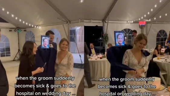 Se intoxicó el día de la boda y la novia lo cambió por un maniquí
