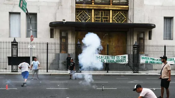 Protesta piquetera por la baja de los Potenciar
