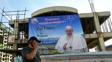 Francisco llegó a Mongolia para pedir por la paz mundial desde el “corazón de Asia”