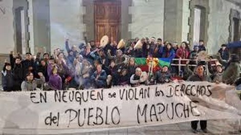 Protesta, toma y desalojo de mapuches