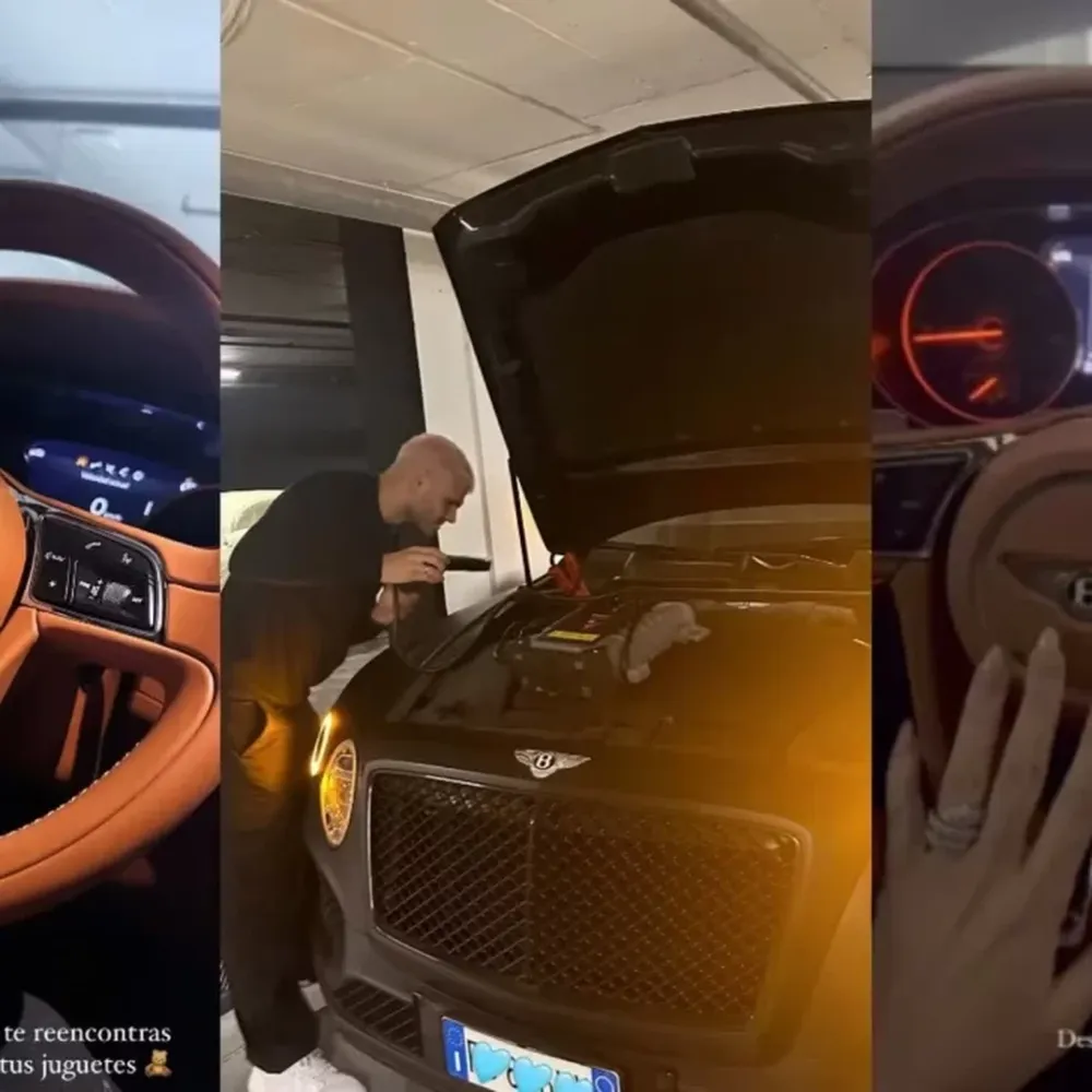 Wanda Nara quiso presumir uno de sus autos de lujo, pero se rompió y hay video