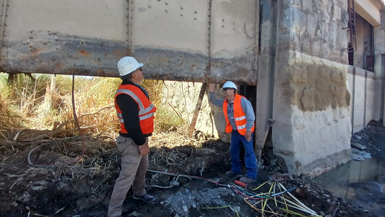 hidraulica culmino una intervencion de emergencia en las compuertas del dique pachimoco