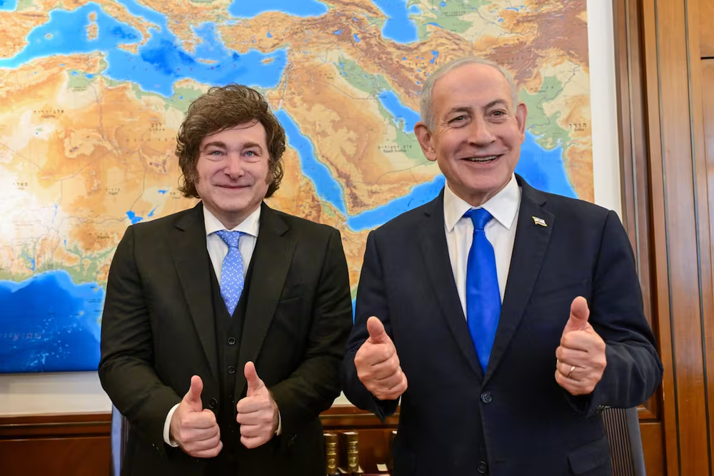 Buena sintonía entre Milei y Netanyahu.