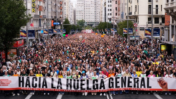 Huelga en España.