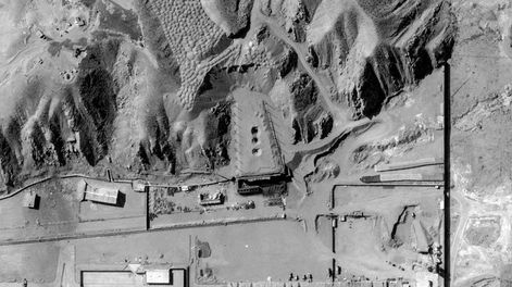 Imagen satelital de las instalaciones de Taleghan 2,&nbsp; que presenta daños tras un bombardeo israelí. &nbsp; &nbsp;