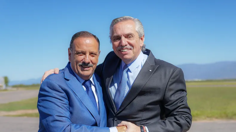 Ricardo Quintela con Alberto Fernández.-
