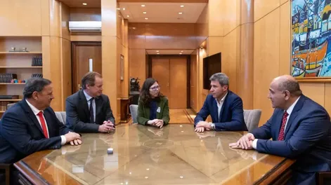 Batakis recibió a Uñac y a Quintela
