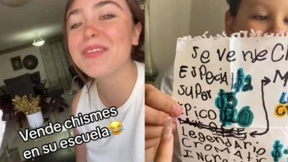 Nene vio el negocio y es furor por vender chismes en la escuela