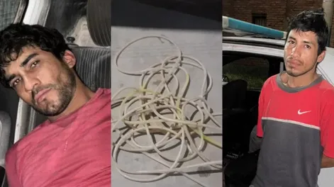 A la izquierda Carlos Castro y a la derecha Oscar Balmaceda, los detenidos.-