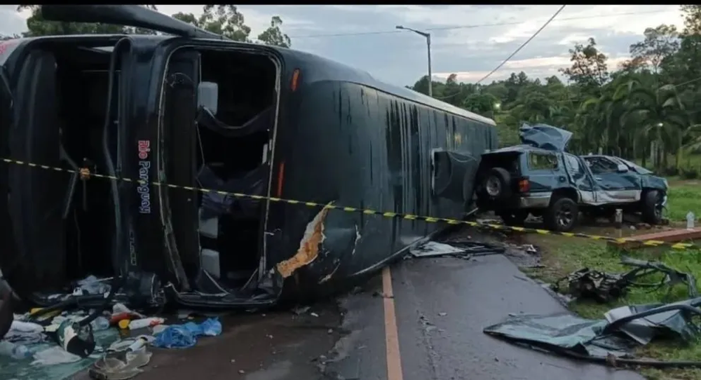Así quedó uno de los dos colectivos.