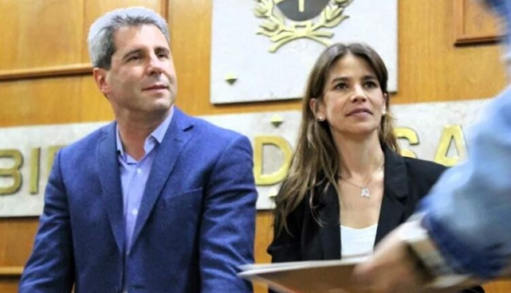 Sergio Uñac y Celeste Giménez.-