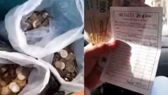 Juntó 4.000 pesos argentinos en monedas y las vendió como metal ¿cuánto le dieron?