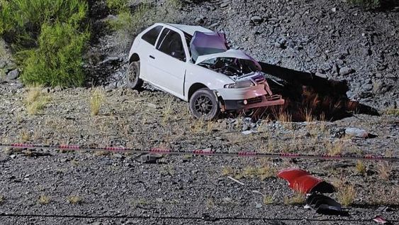 Chocó un animal y se fue contra un auto en Cuesta de las Vacas: dos fallecidos