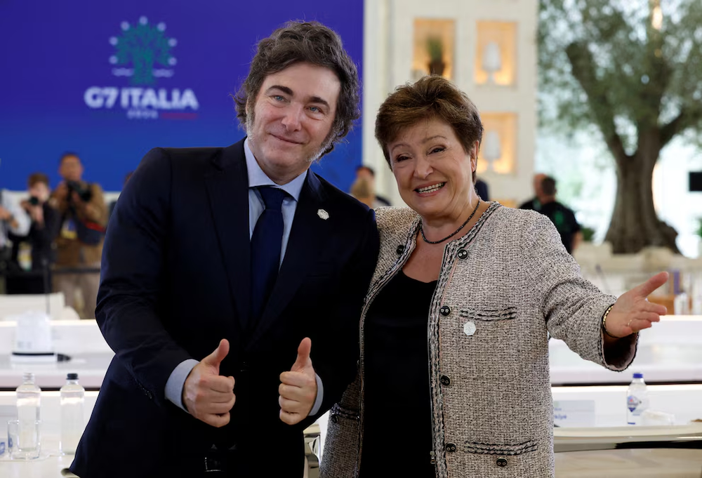 La titular del FMI, Kristalina Georgieva, visita la Argentina por invitación del presidente Javier Milei. (Foto crédito: Reuters)