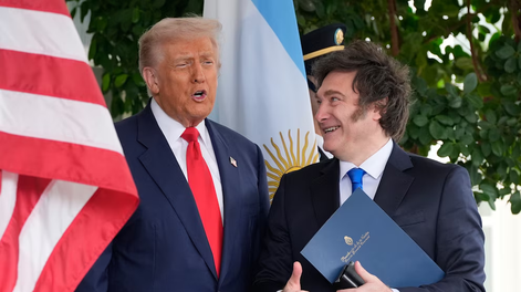 Donald Trump y Javier Milei en la Casa Blanca.