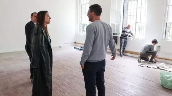 Centro de formación profesional. Sandra Pettovello visita el centro en proceso de restauración.