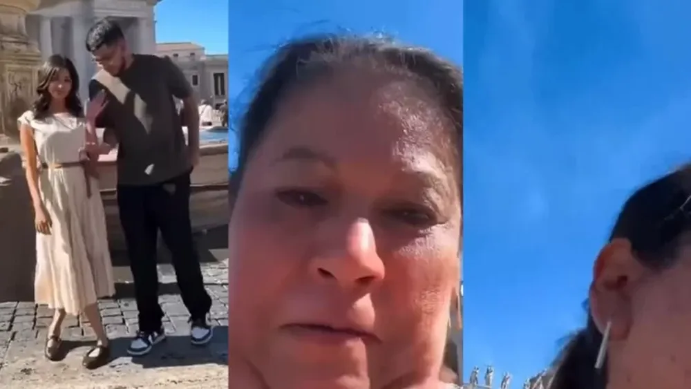 Grabó en modo selfie la propuesta de casamiento de su hijo y se volvió viral