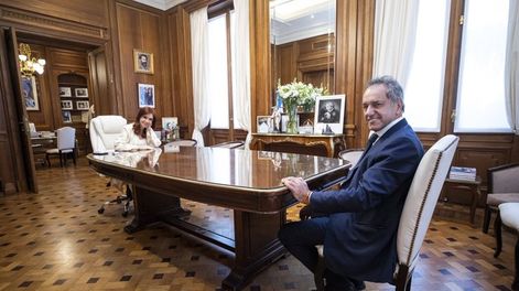 Cristina Kirchner y Daniel Scioli se reunieron luego del armado de listas