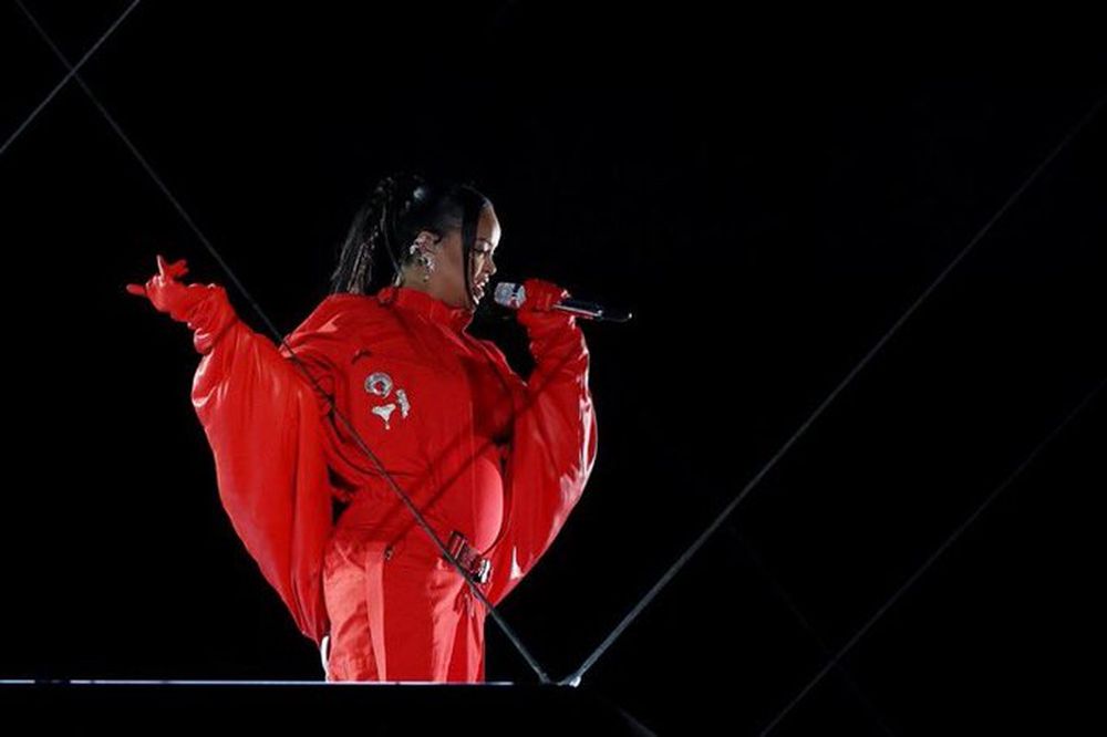 El impactante show de Rihanna embarazada en el entretiempo de la gran final entre Kansas City Chiefs y Philadelphia Eagles
