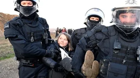 Greta Thunberg fue detenida tras protesta contra una mina de carbón en Alemania