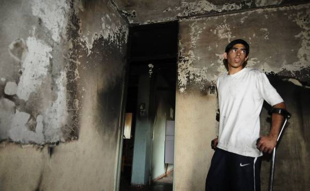 Fuego en una casa por un cortocircuito