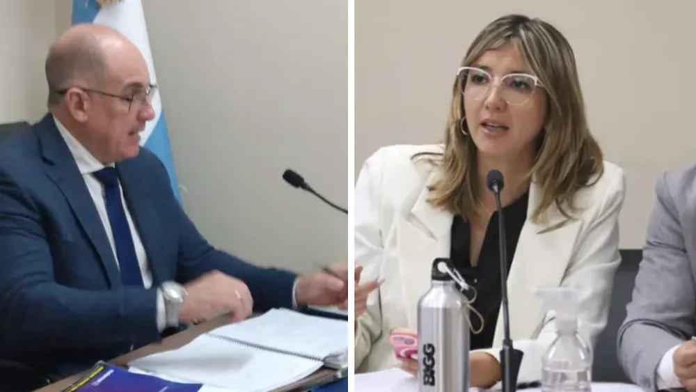 Juez Diego Sanz y la fiscal Claudia Salica.
