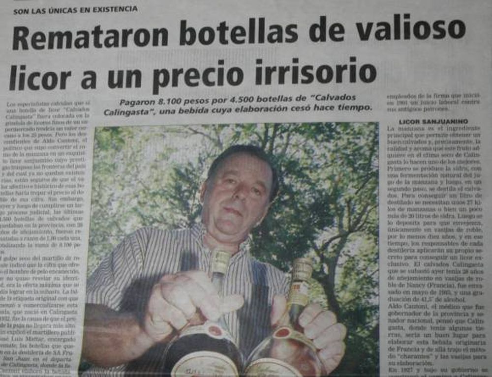 Fábrica de calvado: buscan  que esté lista a fin de mes