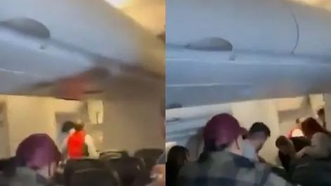 Un pasajero intentó abrir la puerta del avión y un miembro de la tripulación se fracturó la pierna al reducirlo