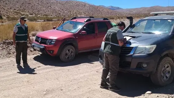 El fin de semana pasado, agentes de Coservación de la Secretaría de Ambiente interceptaron a dos cazadores furtivos en San Guillermo, Iglesia.