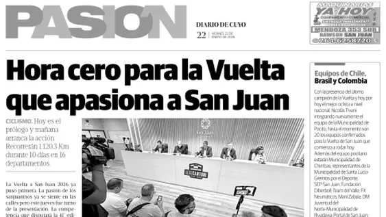 Tapa Pasión 23 de Enero 2026